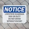 Signmission Livestock Guardian Dog On Duty Do Not Enter OSHA Notice Sign, Plastic, 14in W x 10in L, 2PK OS-2PACK-NS-P-1014-L-14020 - alternate 4